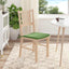 Sædepuder 4 pcs Lys grøn 40 x 40 x 3 cm Fløjl