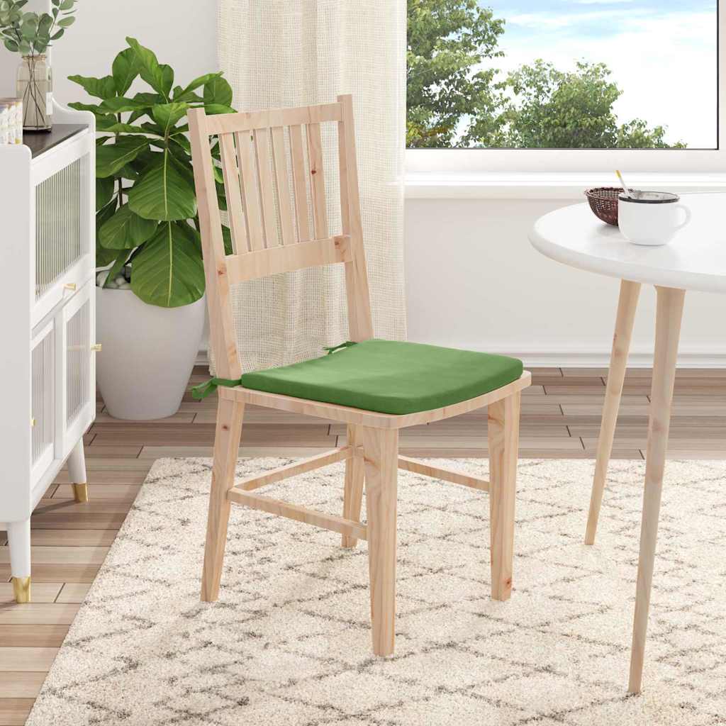 Sædepuder 4 pcs Lys grøn 40 x 40 x 3 cm Fløjl