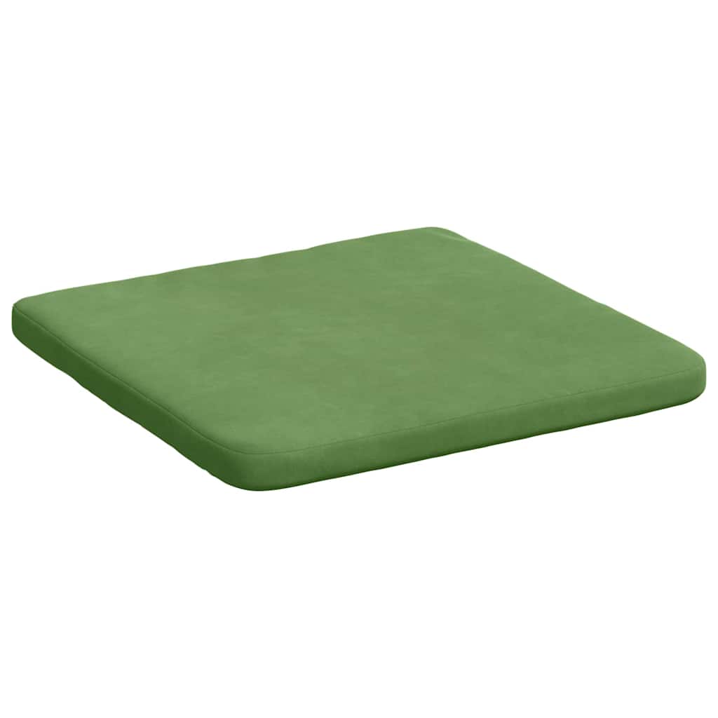 Sædepuder 4 pcs Lys grøn 40 x 40 x 3 cm Fløjl