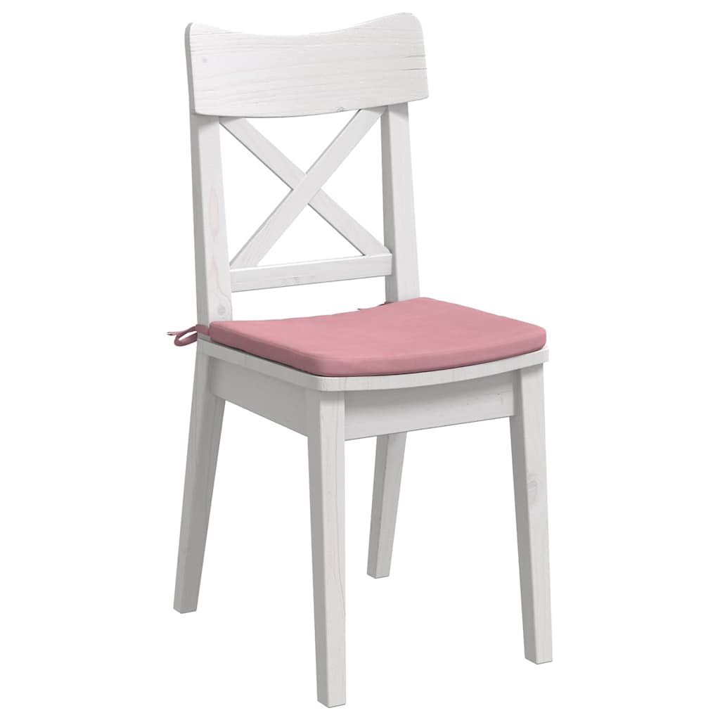 Sædepuder 4 pcs Lyserød 40 x 40 x 3 cm Fløjl