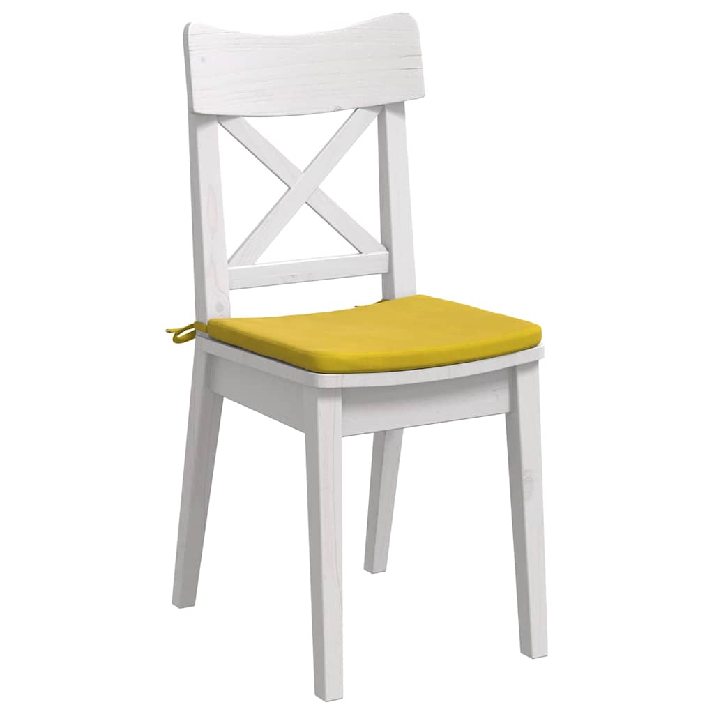 Sædepuder 4 pcs Gul 40 x 40 x 3 cm Fløjl