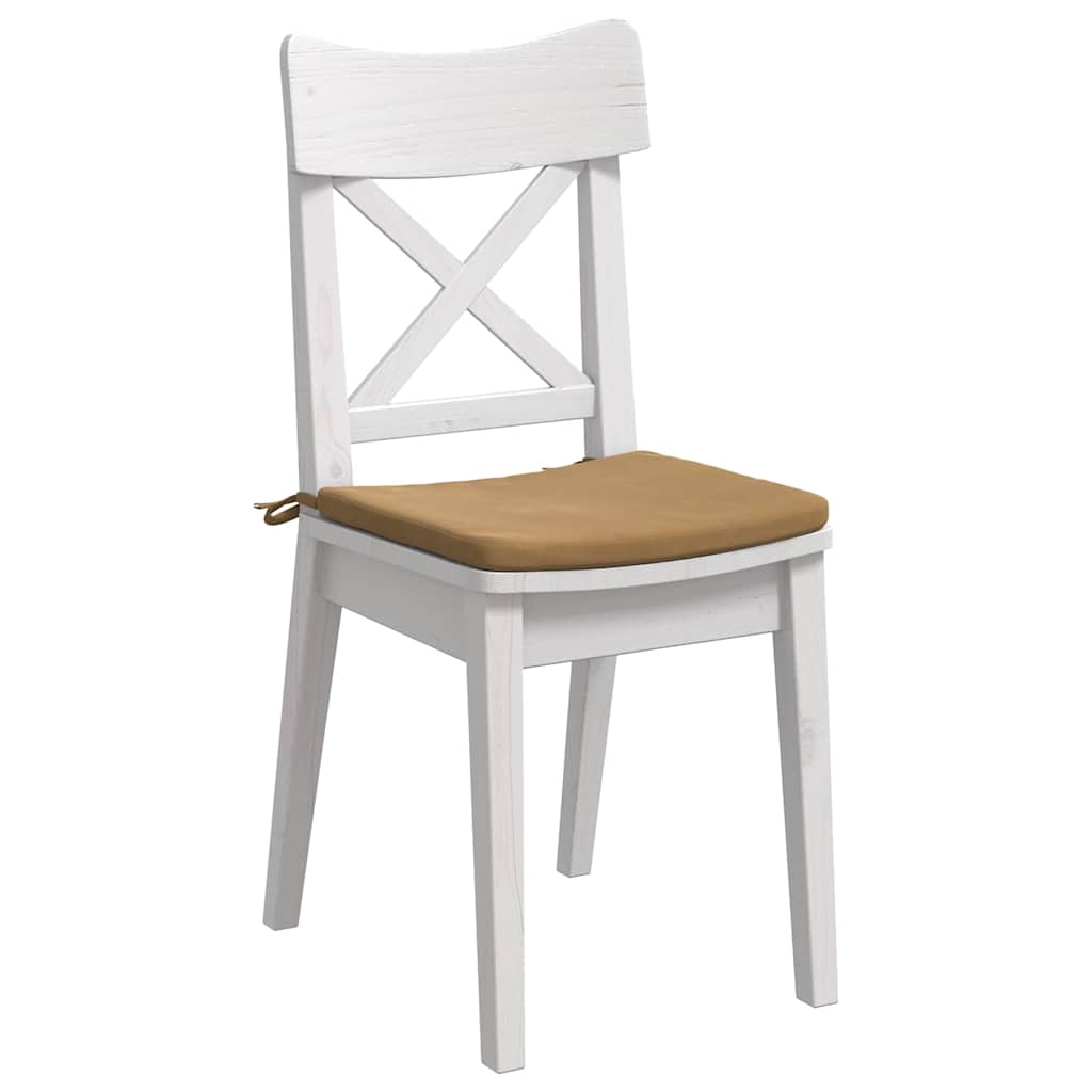 Sædepuder 4 pcs Brun 40 x 40 x 3 cm Fløjl