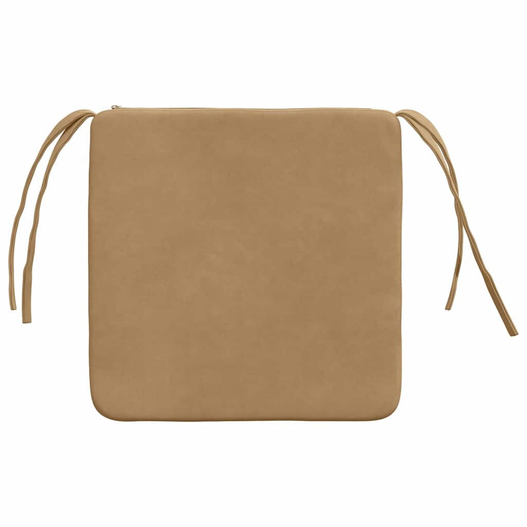 Sædepuder 4 pcs Brun 40 x 40 x 3 cm Fløjl