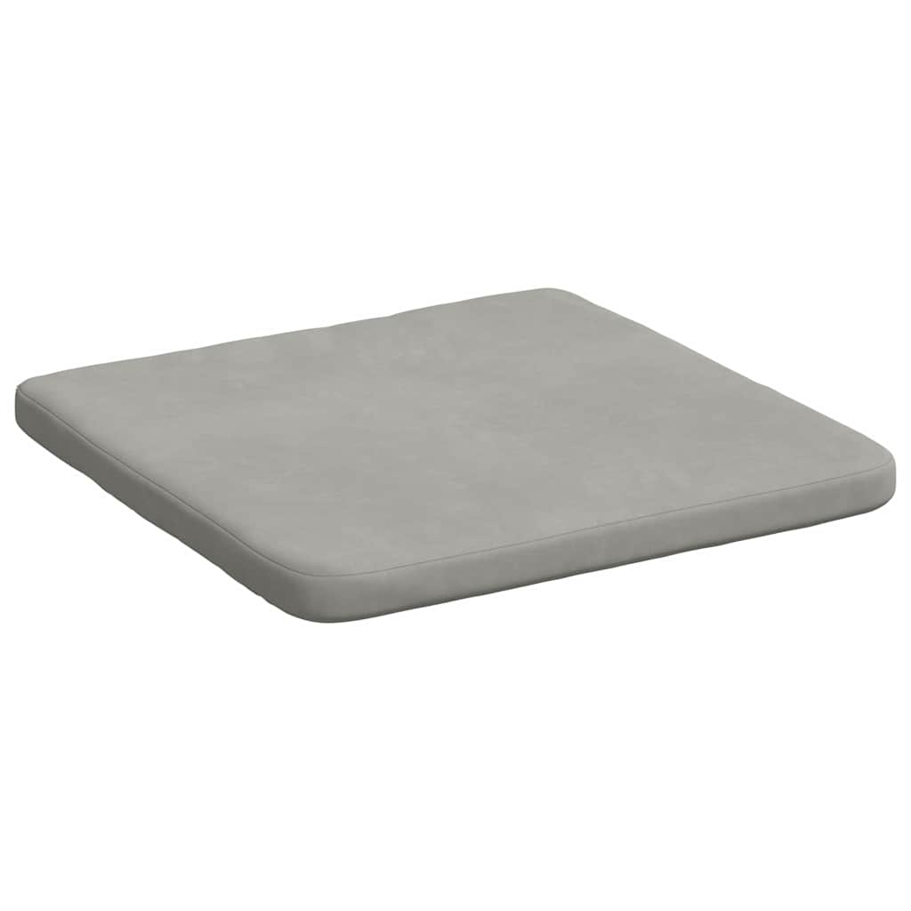 Sædepuder 4 pcs Lysegrå 40 x 40 x 3 cm Mikrofiberstof