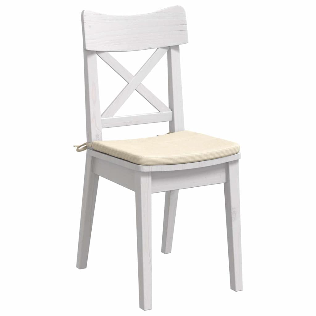 Sædepuder 4 pcs Creme 40 x 40 x 3 cm Velourstof