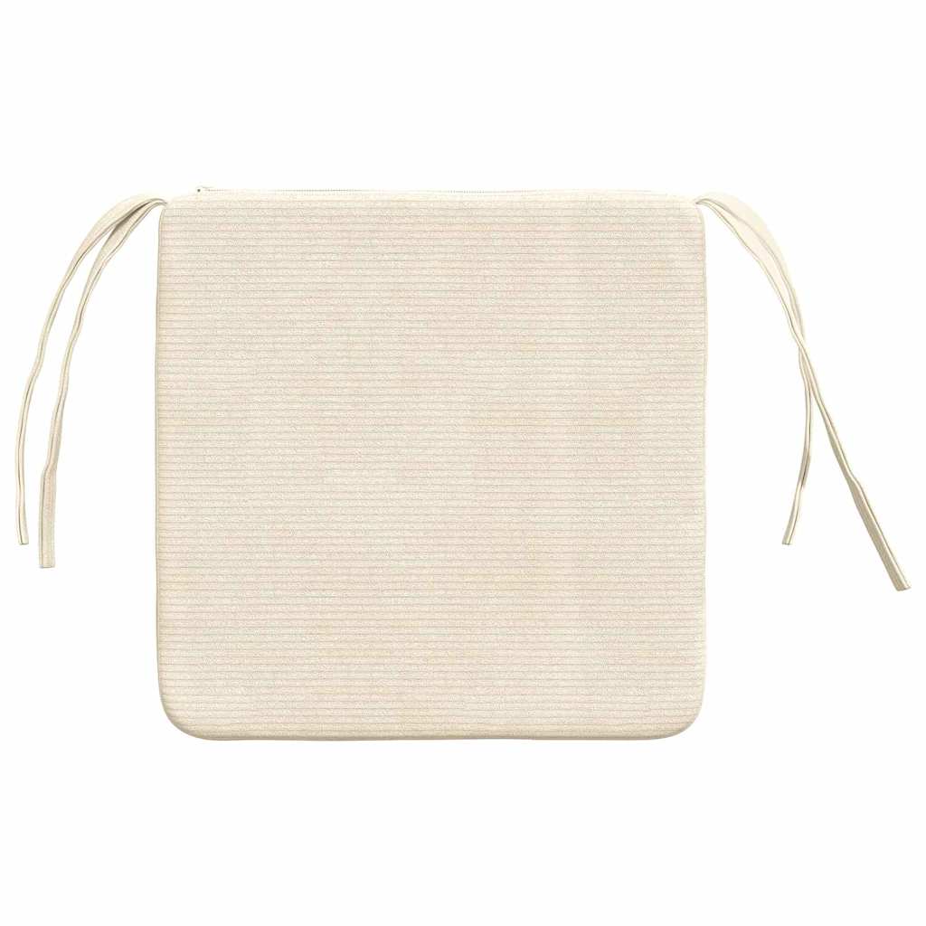 Sædepuder 4 pcs Creme 40 x 40 x 3 cm Velourstof
