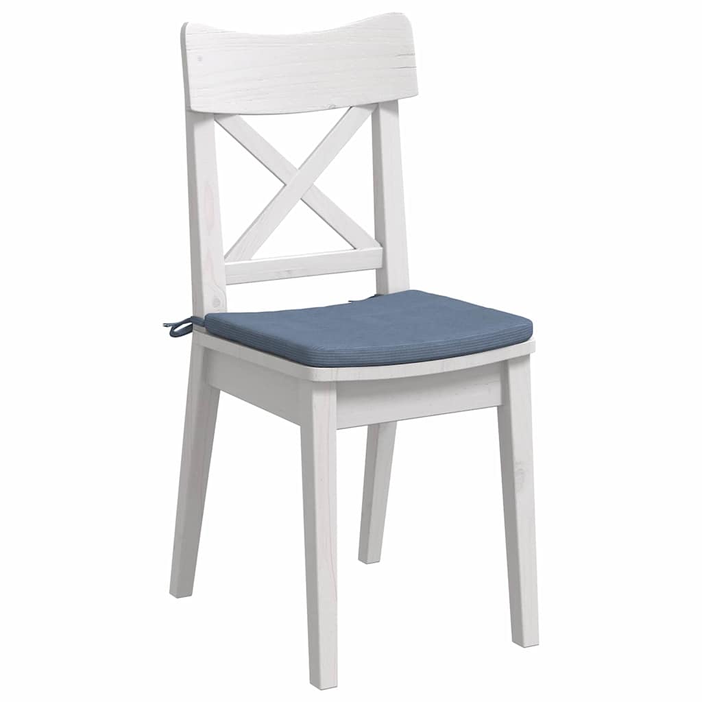 Sædepuder 4 pcs Blå 40 x 40 x 3 cm Velourstof