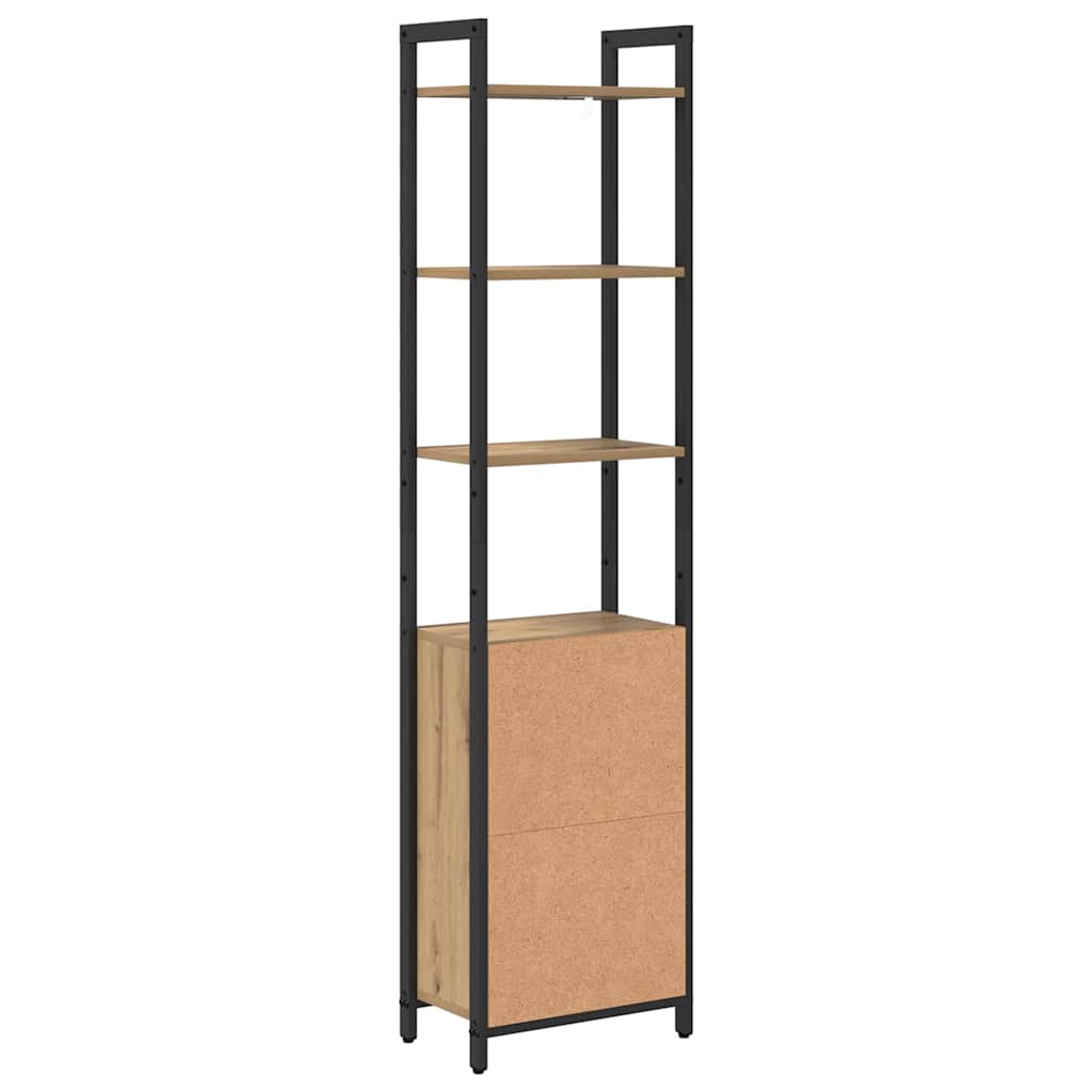 Bogskab 6 niveauer 40 x 24 x 161 cm Konstrueret træ