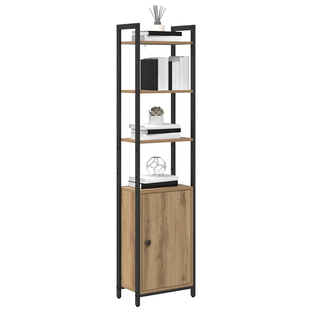 Bogskab 6 niveauer 40 x 24 x 161 cm Konstrueret træ