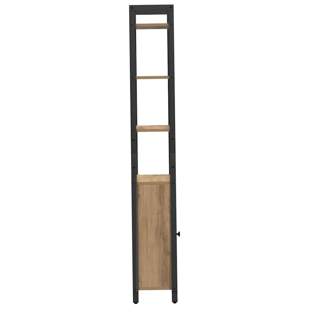 Bogskab 6 niveauer 40 x 24 x 161 cm Konstrueret træ