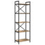 Bogreol 5 niveauer 56 x 34 x 171 cm Konstrueret træ