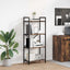 Bogreol Røget eg 56 x 34 x 133,5 cm Konstrueret træ