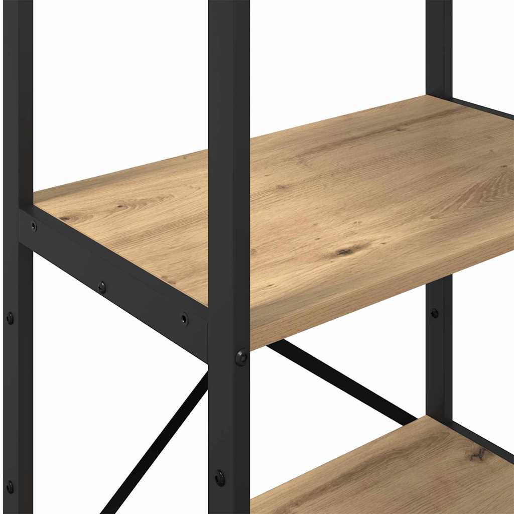 Bogreol 4 niveauer 56 x 34 x 133,5 cm Konstrueret træ