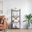 Bogreol 4 niveauer 56 x 34 x 133,5 cm Konstrueret træ