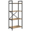 Bogreol 4 niveauer 56 x 34 x 133,5 cm Konstrueret træ