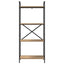 Bogreol 4 niveauer 56 x 34 x 133,5 cm Konstrueret træ