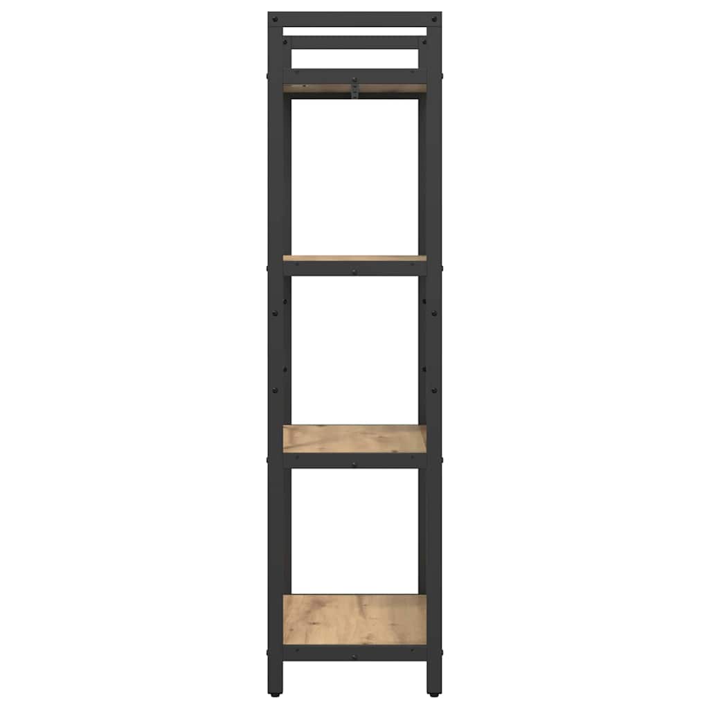 Bogreol 4 niveauer 56 x 34 x 133,5 cm Konstrueret træ