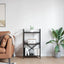 Bogreol Sort eg 56 x 34 x 96 cm Konstrueret træ