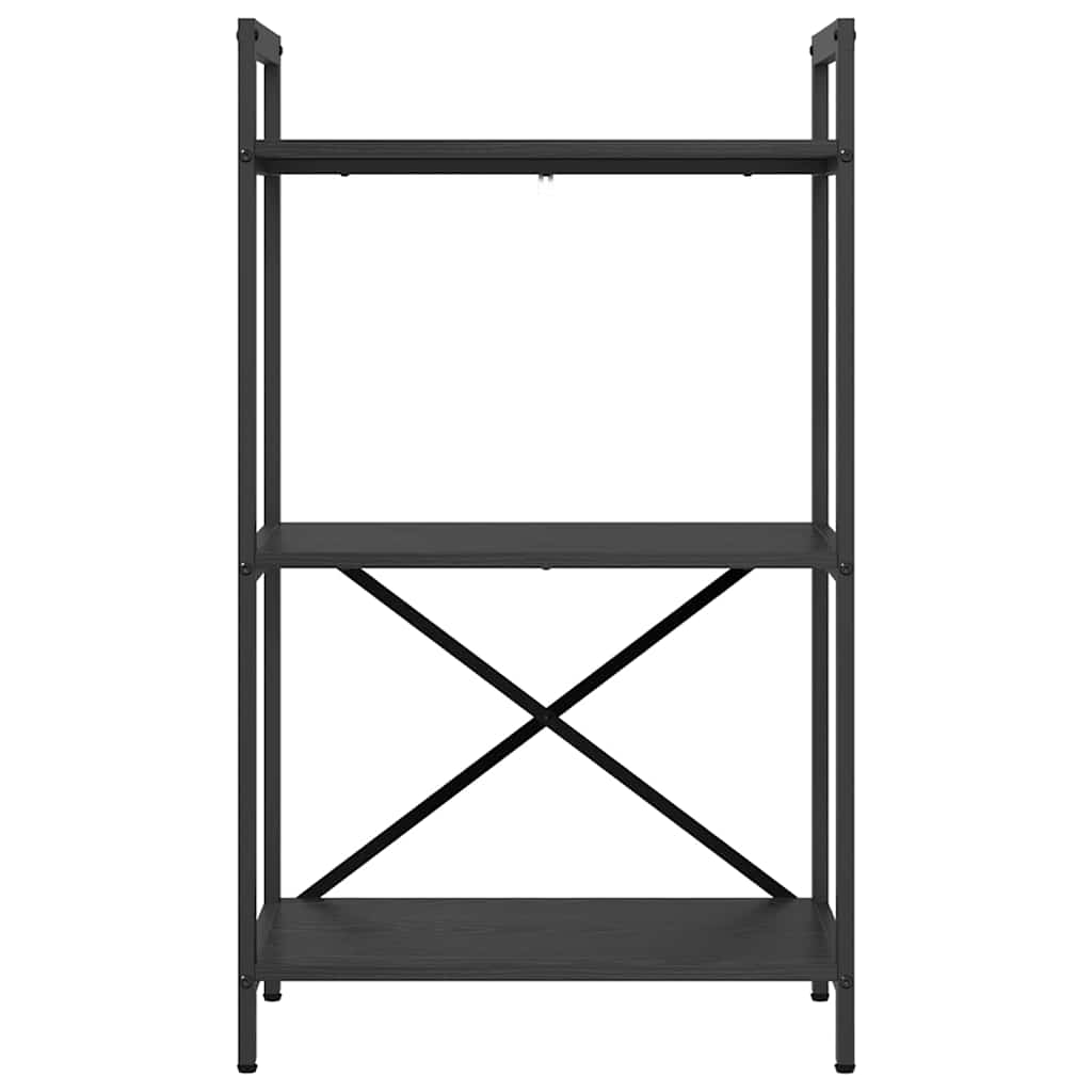Bogreol Sort eg 56 x 34 x 96 cm Konstrueret træ