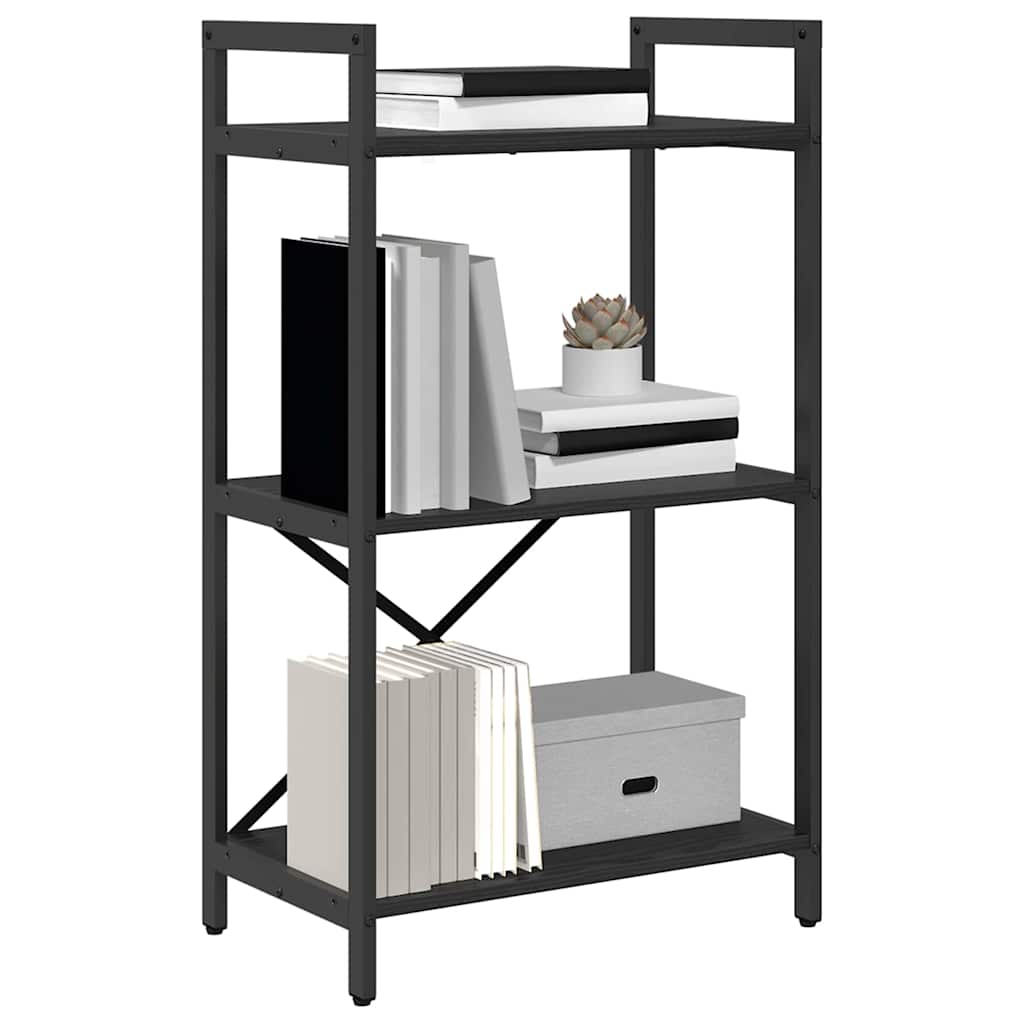 Bogreol Sort eg 56 x 34 x 96 cm Konstrueret træ