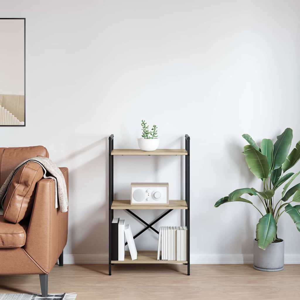 Bogreol Sonoma eg 56 x 34 x 96 cm Konstrueret træ