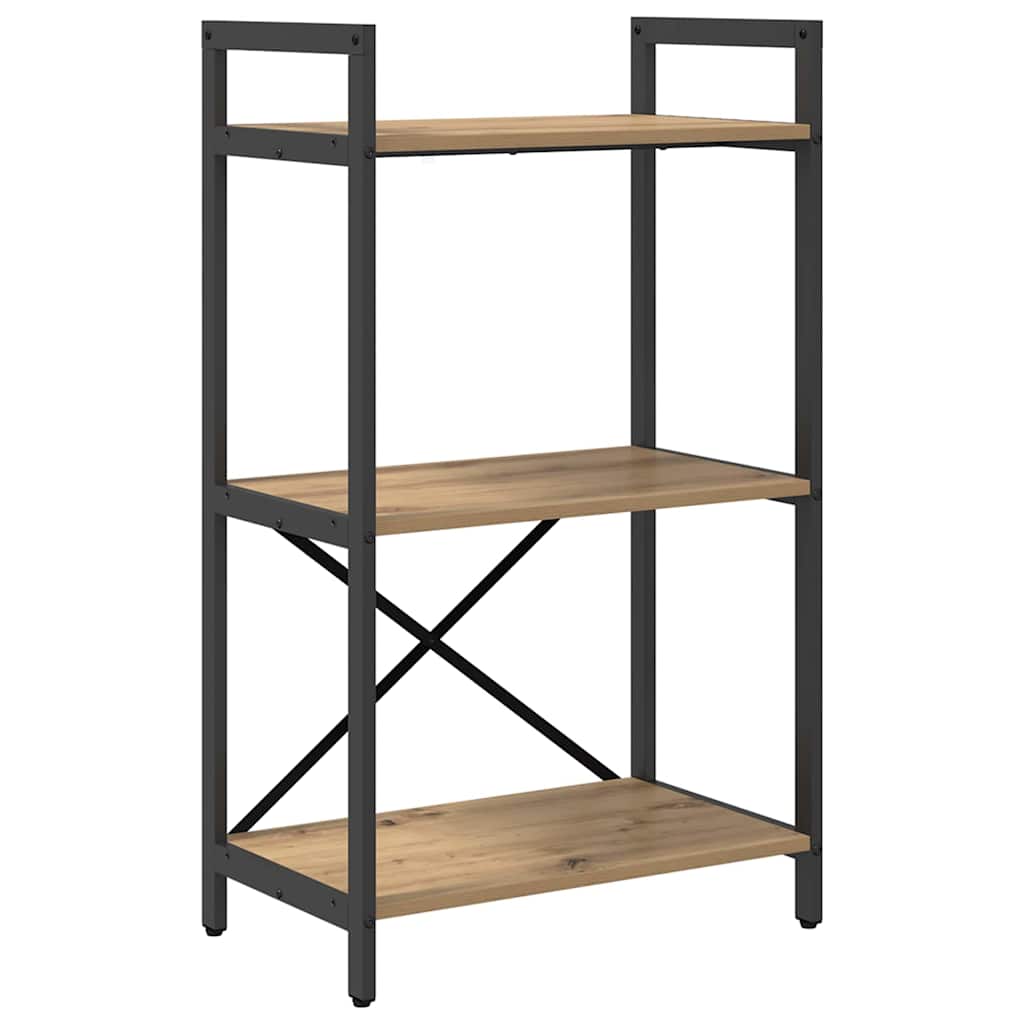 Bogreol 3 niveauer 56 x 34 x 96 cm Konstrueret træ
