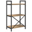 Bogreol 3 niveauer 56 x 34 x 96 cm Konstrueret træ