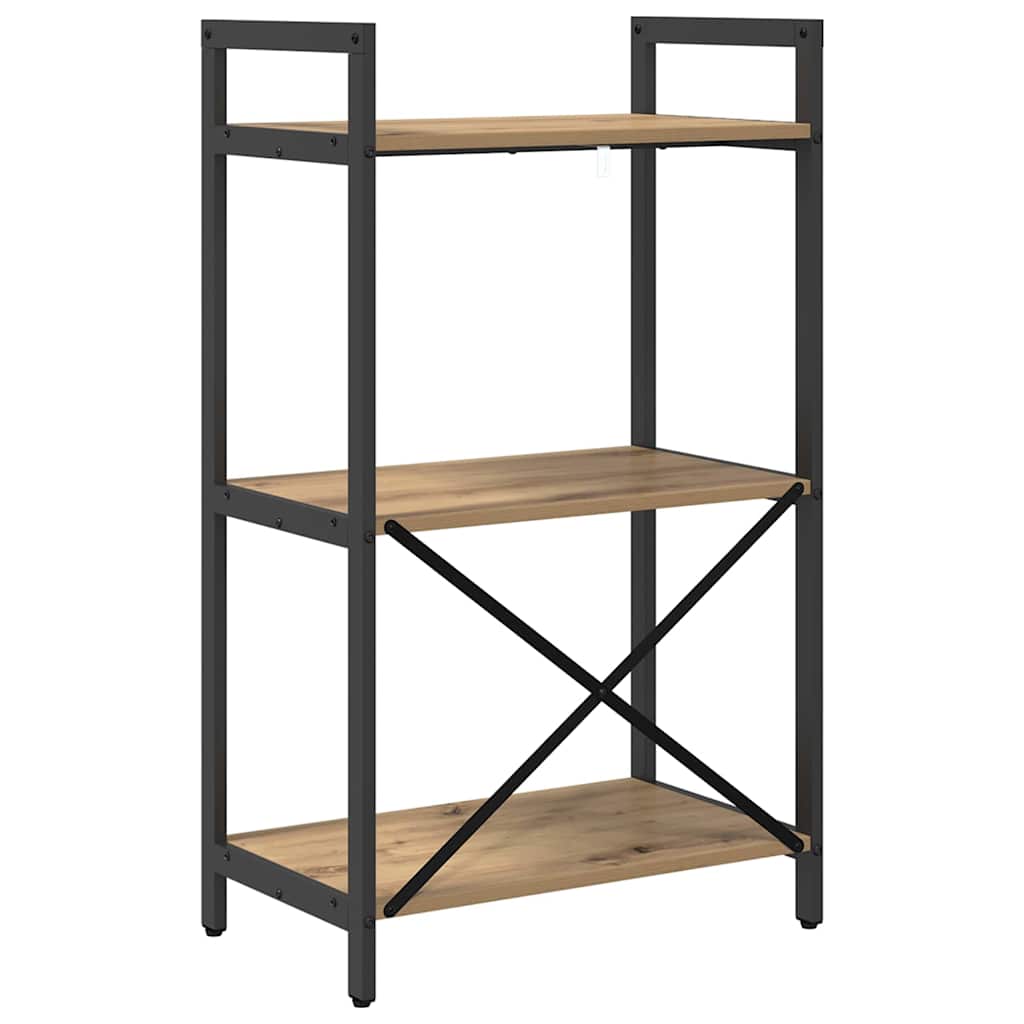 Bogreol 3 niveauer 56 x 34 x 96 cm Konstrueret træ