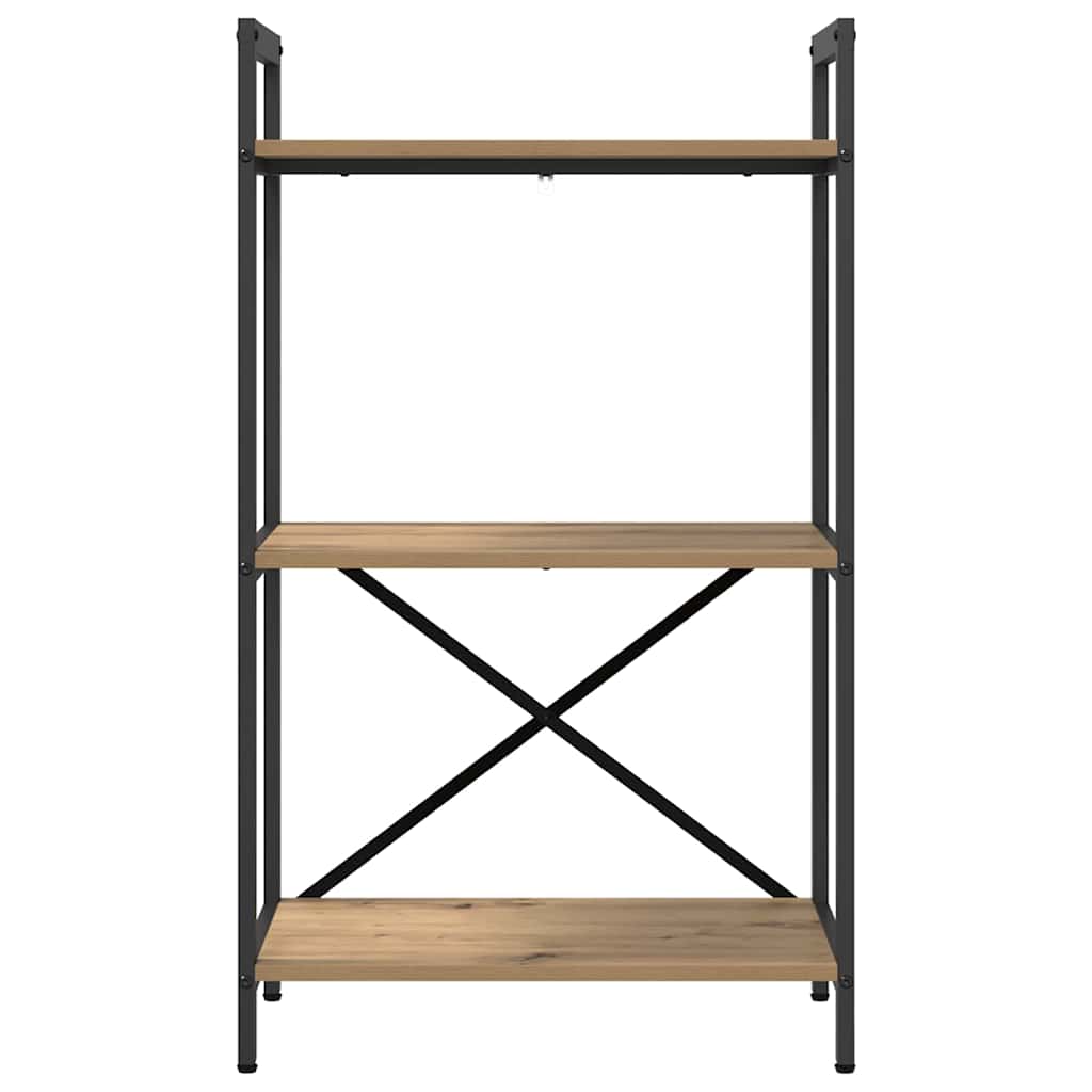 Bogreol 3 niveauer 56 x 34 x 96 cm Konstrueret træ