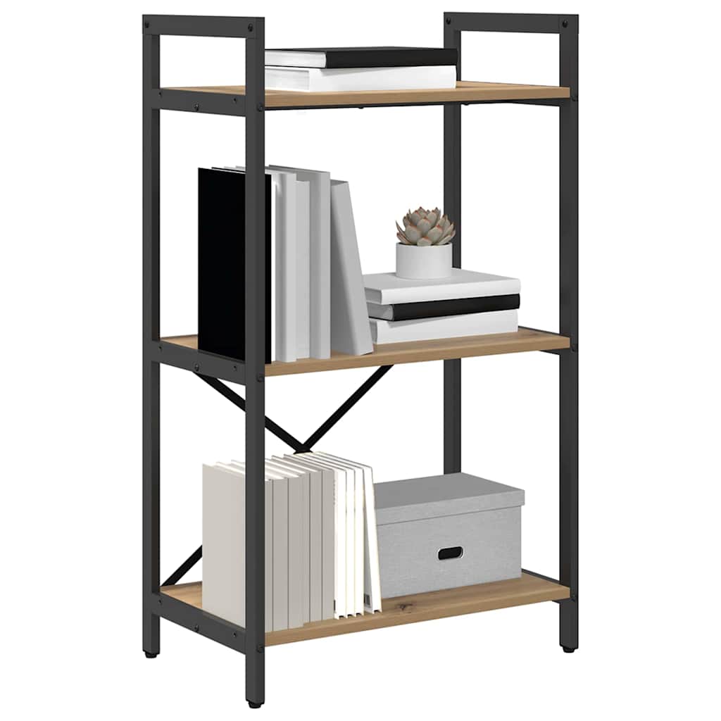 Bogreol 3 niveauer 56 x 34 x 96 cm Konstrueret træ