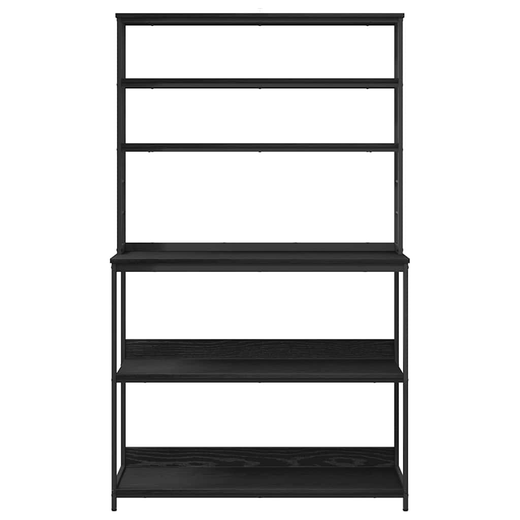 Køkkenhylde Sort eg 100 x 40 x 168 cm Konstrueret træ