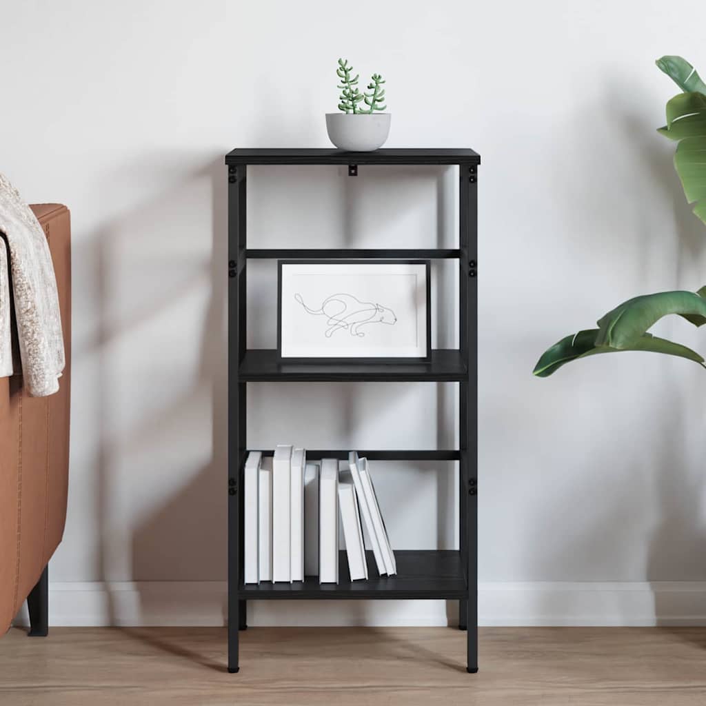 Bogreol Sort eg 40 x 29,5 x 81 cm Konstrueret træ