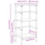 Bogreol Sonoma eg 40 x 29,5 x 81 cm Konstrueret træ