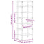 Bogreol 3 niveauer 40 x 29,5 x 115 cm Konstrueret træ