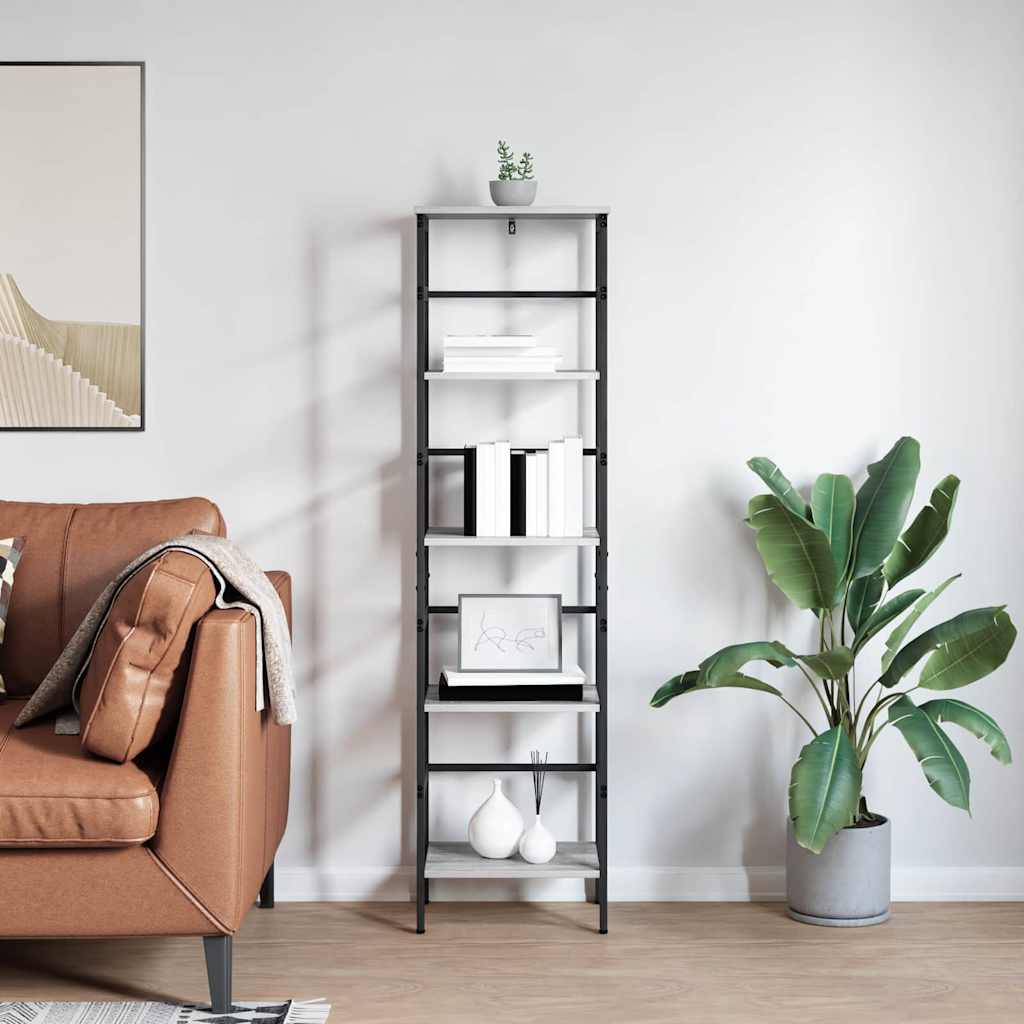Bogreol Grå Sonoma 40 x 29,5 x 149 cm Konstrueret træ