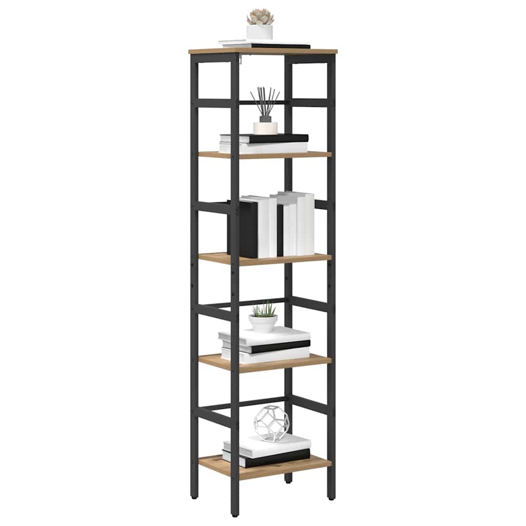Bogreol 4 niveauer 40 x 29,5 x 149 cm Konstrueret træ