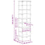 Bogreol 4 niveauer 40 x 29,5 x 149 cm Konstrueret træ