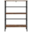 Bogreol Røget eg 60 x 29,5 x 81 cm Konstrueret træ