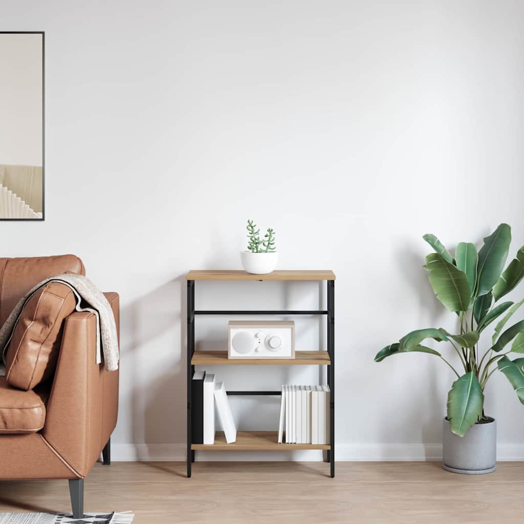Bogreol 2 niveauer 60 x 29,5 x 81 cm Konstrueret træ