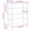 Bogreol 2 niveauer 60 x 29,5 x 81 cm Konstrueret træ