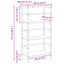 Bogreol Sonoma eg 60 x 29,5 x 115 cm Konstrueret træ