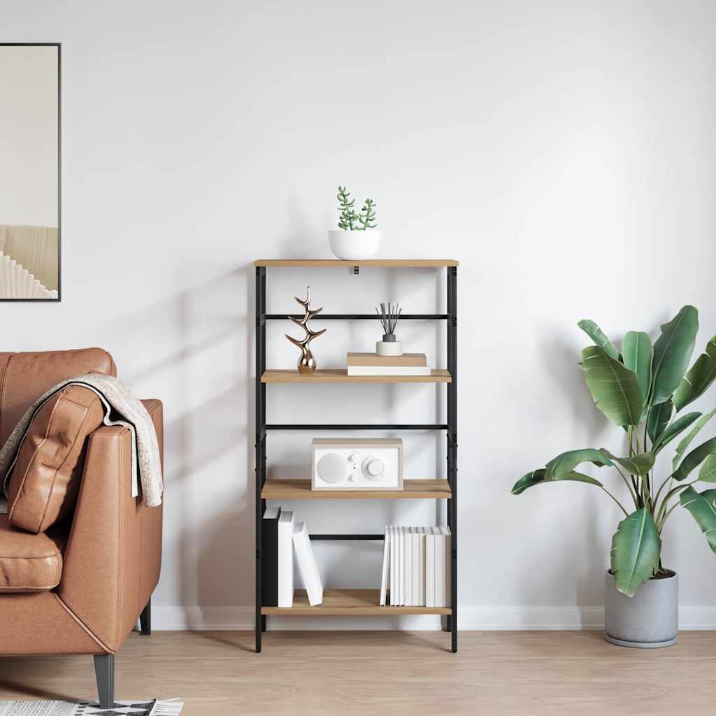 Bogreol 3 niveauer 60 x 29,5 x 115 cm Konstrueret træ