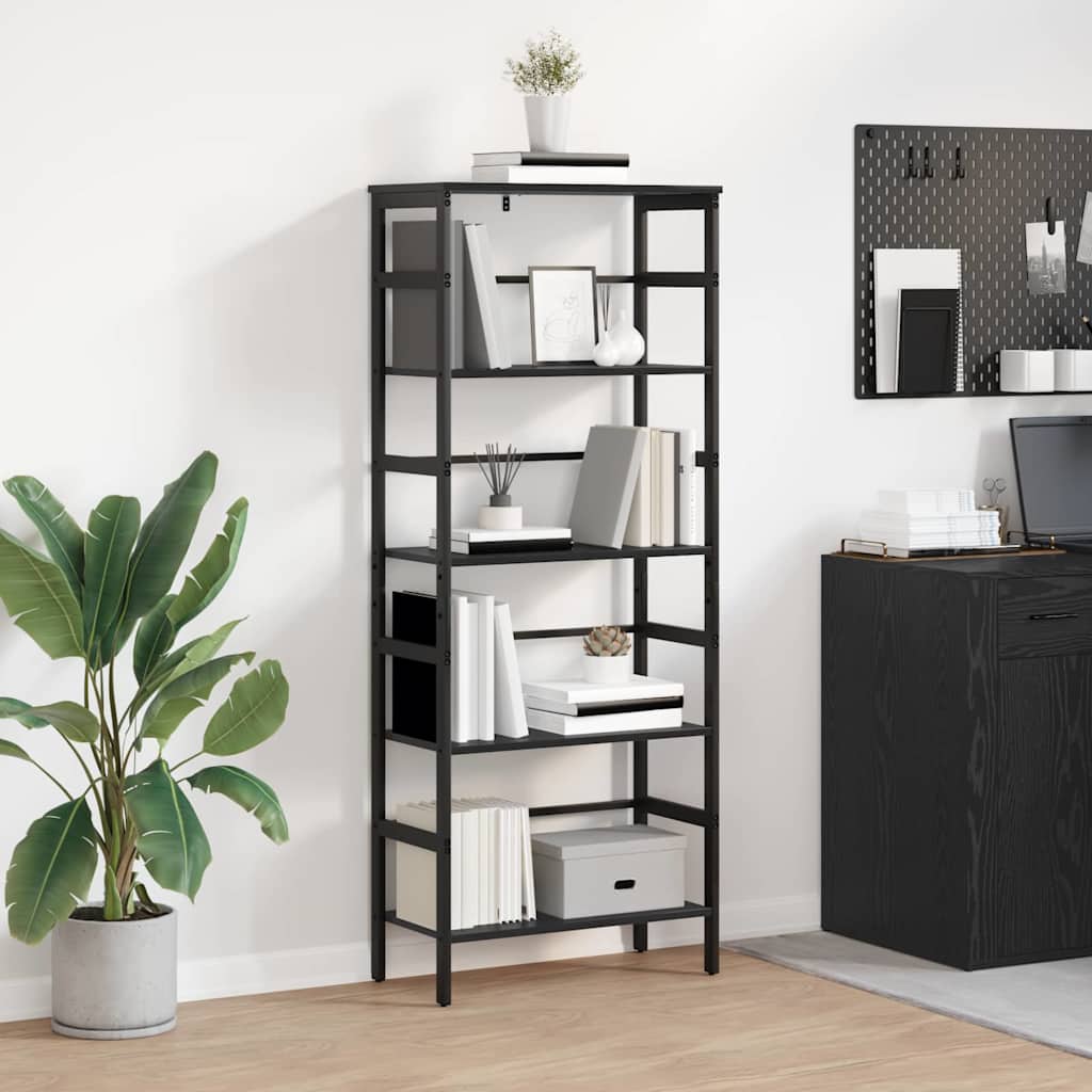 Bogreol Sort eg 60 x 29,5 x 149 cm Konstrueret træ
