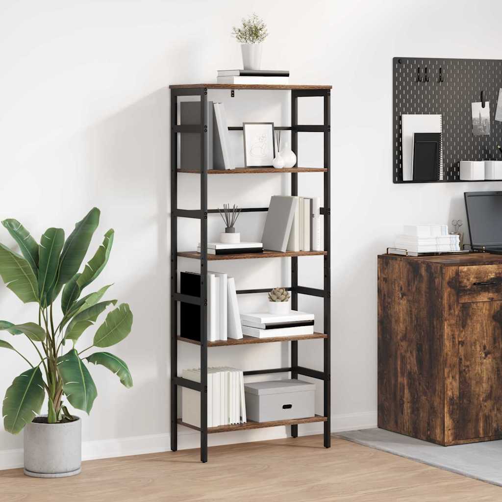 Bogreol Røget eg 60 x 29,5 x 149 cm Konstrueret træ