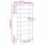 Bogreol 4 niveauer 60 x 29,5 x 149 cm Konstrueret træ