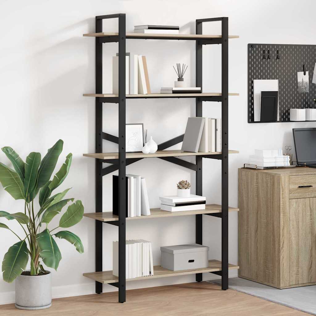 Bogreol Sonoma eg 100 x 33,5 x 178 cm Konstrueret træ