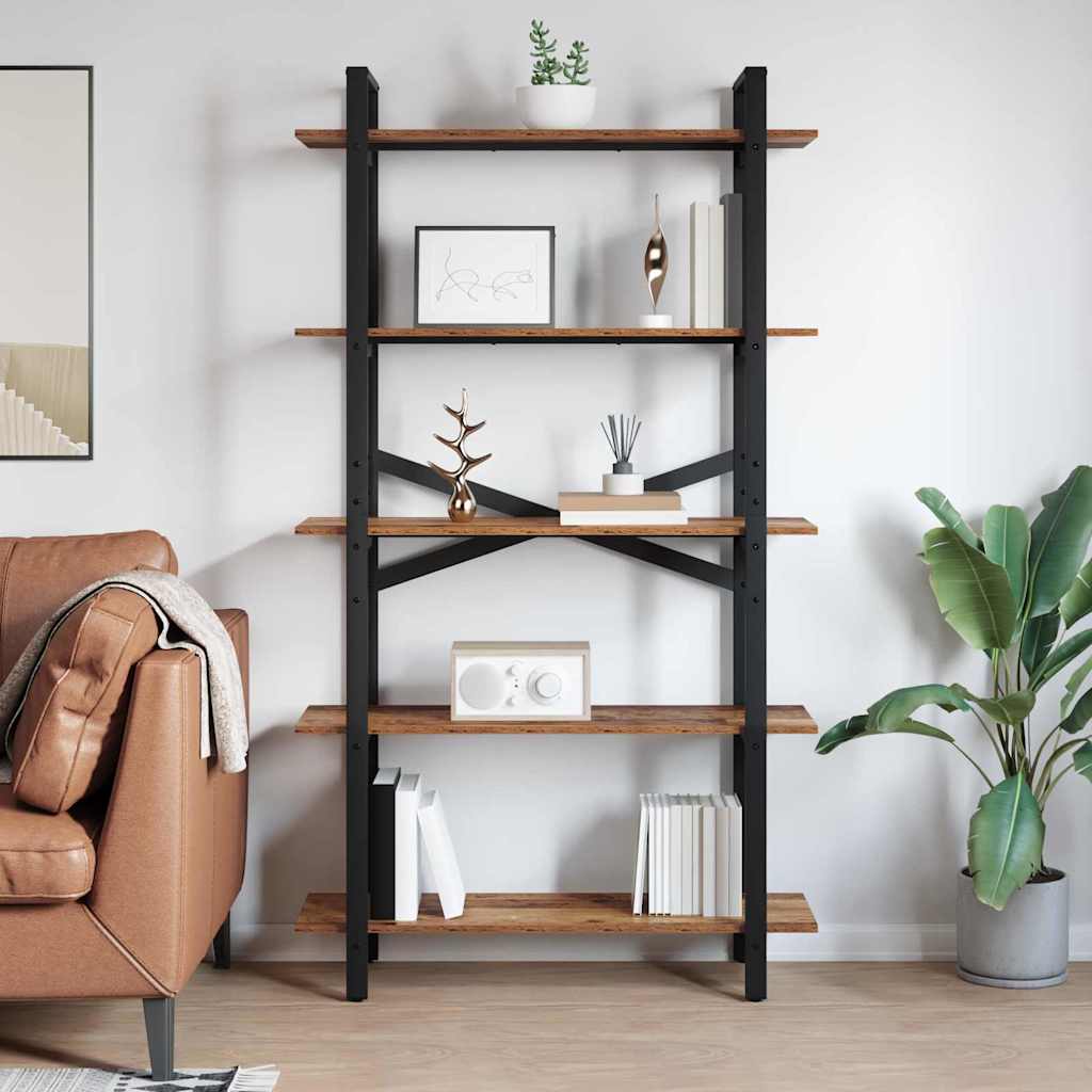 Bogreol Gammelt træ 100 x 33,5 x 178 cm Konstrueret træ