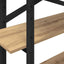 Bogreol 4 niveauer 100 x 33,5 x 140 cm Konstrueret træ
