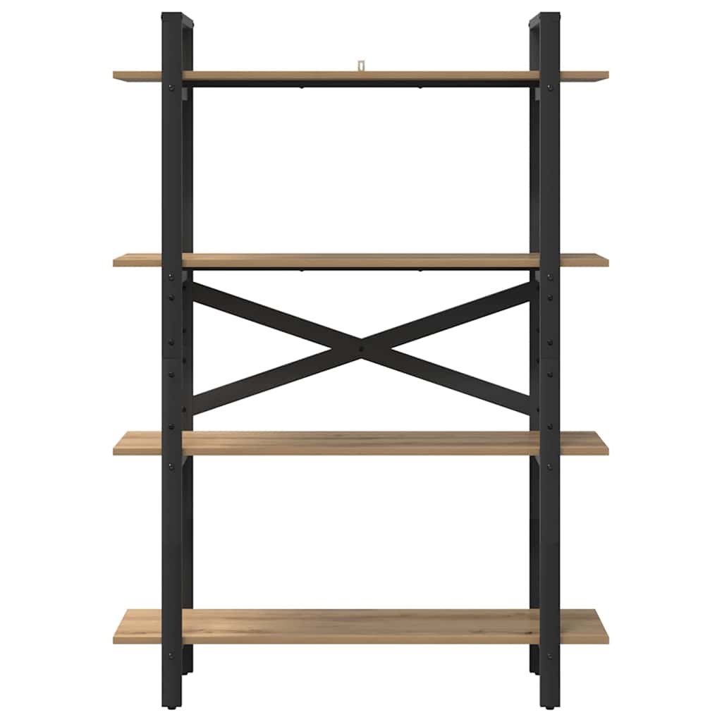 Bogreol 4 niveauer 100 x 33,5 x 140 cm Konstrueret træ