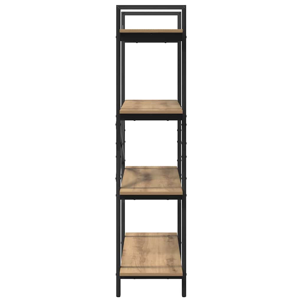 Bogreol 4 niveauer 100 x 33,5 x 140 cm Konstrueret træ
